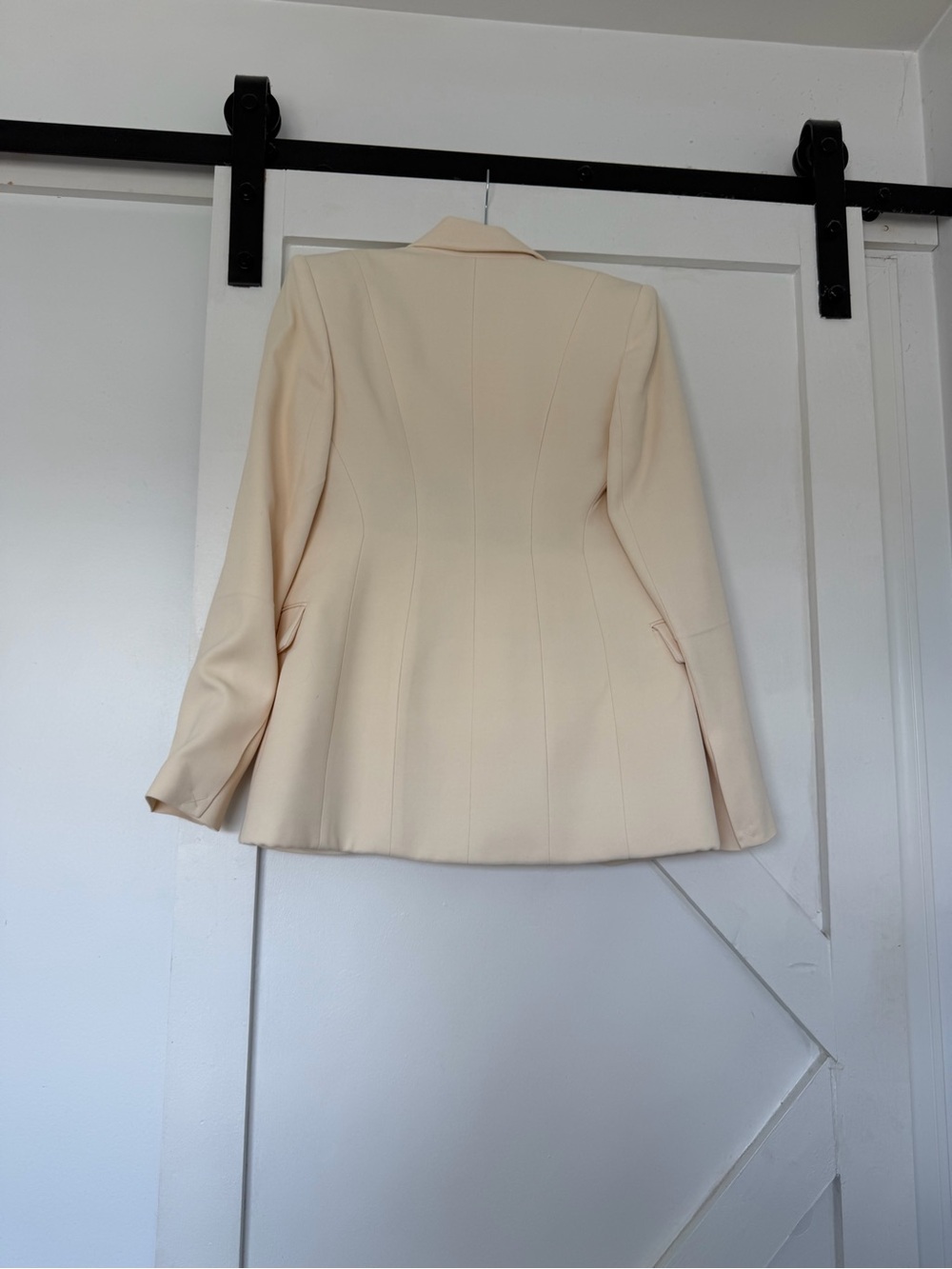 Mango Cream Tailored Blazer Jacket